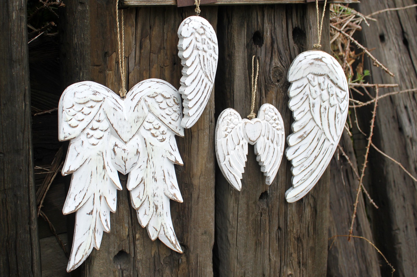 Wholesale Hand Crafted Double Angel Wing - 31cm - Ancient Wisdom