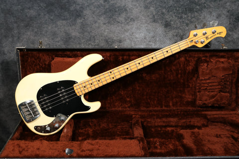 1980 Music Man Sabre, White – Andy Baxter Bass & Guitars