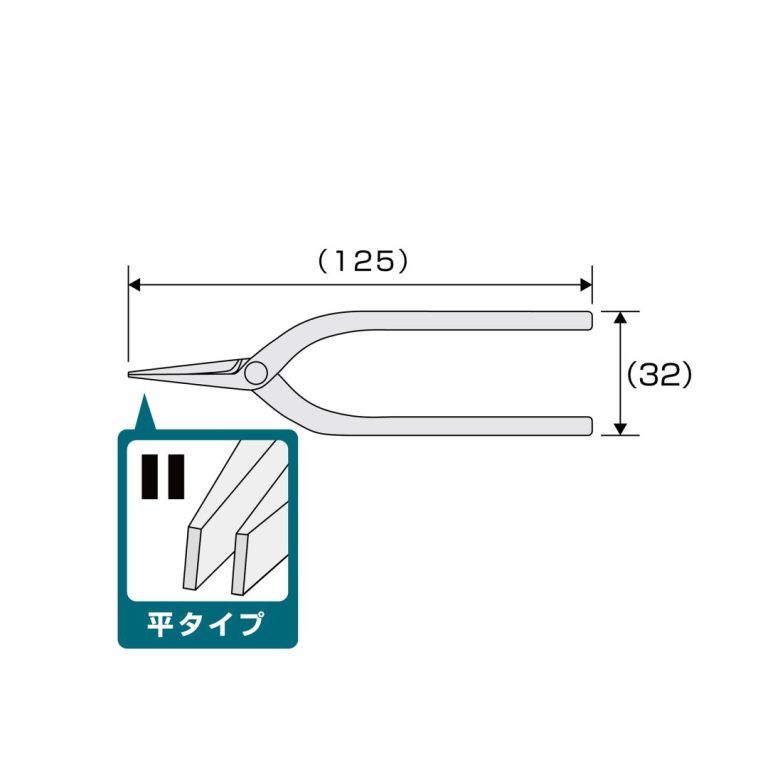 ステンレス製 精密ヤットコ 平タイプ125mm | ANEXブランドの