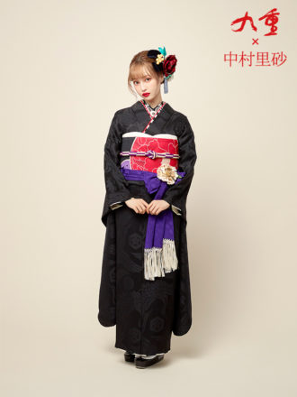 九重 × 中村里砂 RN1 #黒 #black 振袖 | 名古屋・岐阜の成人式なら