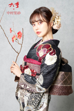 九重 × 中村里砂 RN481 #黒 #black 振袖 | 名古屋・岐阜の成人式なら