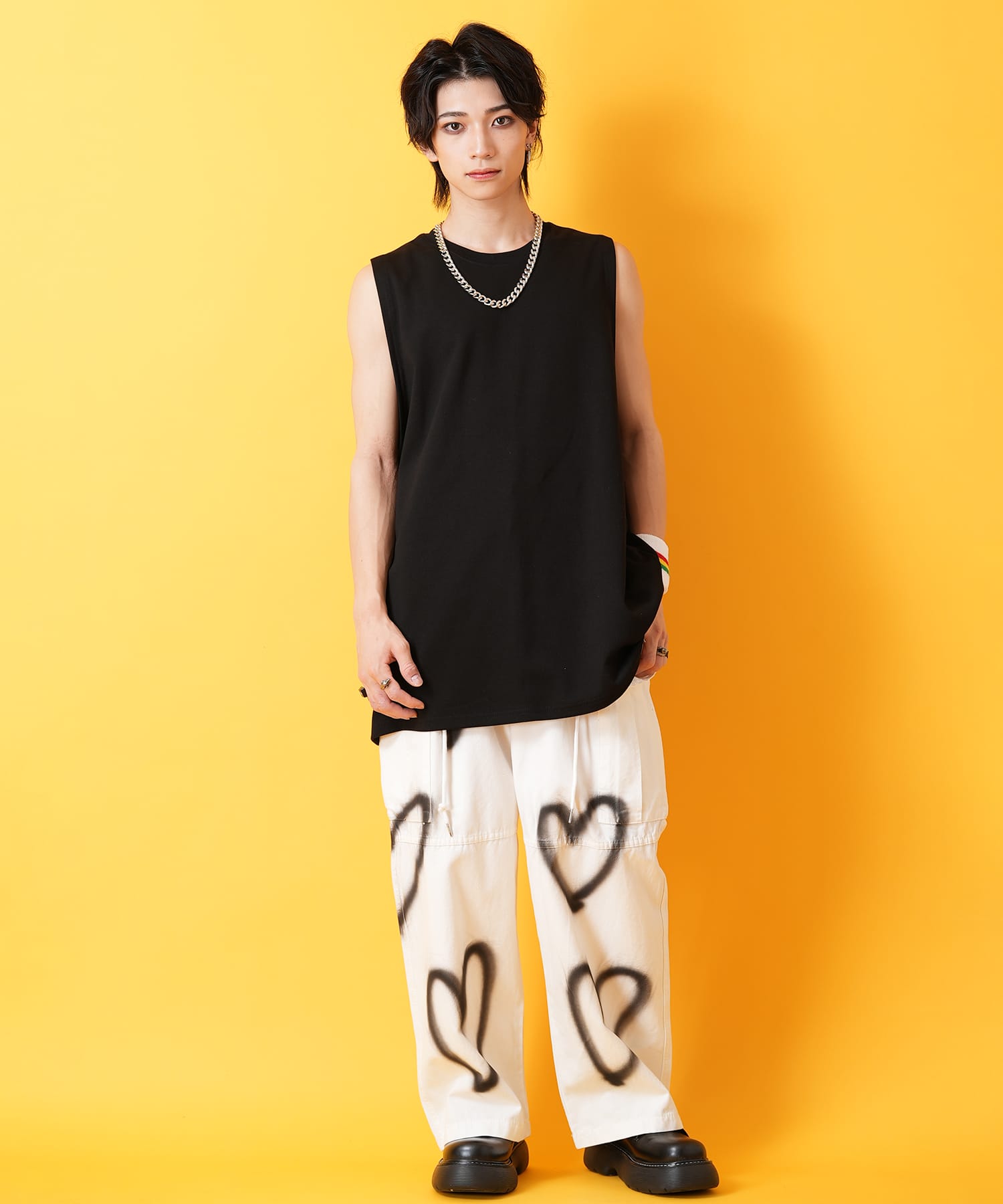 ビッグノースリーブ / メンズ レディース オーバーサイズ 袖無し