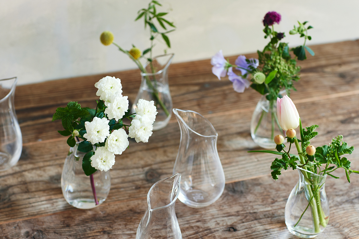 オパールセントガラス カナリアイエロー 大型トリンケット 花瓶