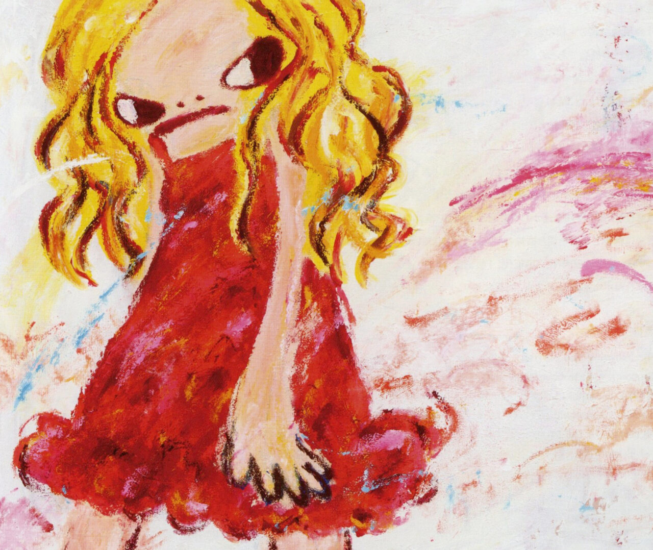 絵画 油彩 肉筆手描き ロッカク アヤコ 「女の子」サイン F6サイズ