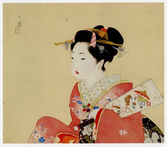 タ*ガ様 伊藤小坡 卒都婆小町像 三重県 谷口香橋師事 帝展 文展 掛軸