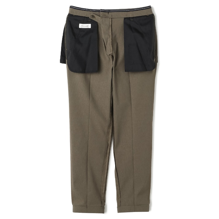 らくQパンツ】裾上げ済 ストレッチ テーパードノータック ミックス