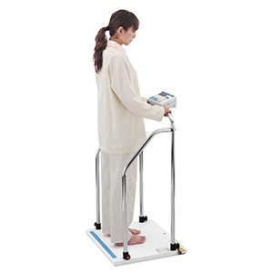 手すり付きデジタル体重計 AND AD-6107NW バリアフリースケール 手すり