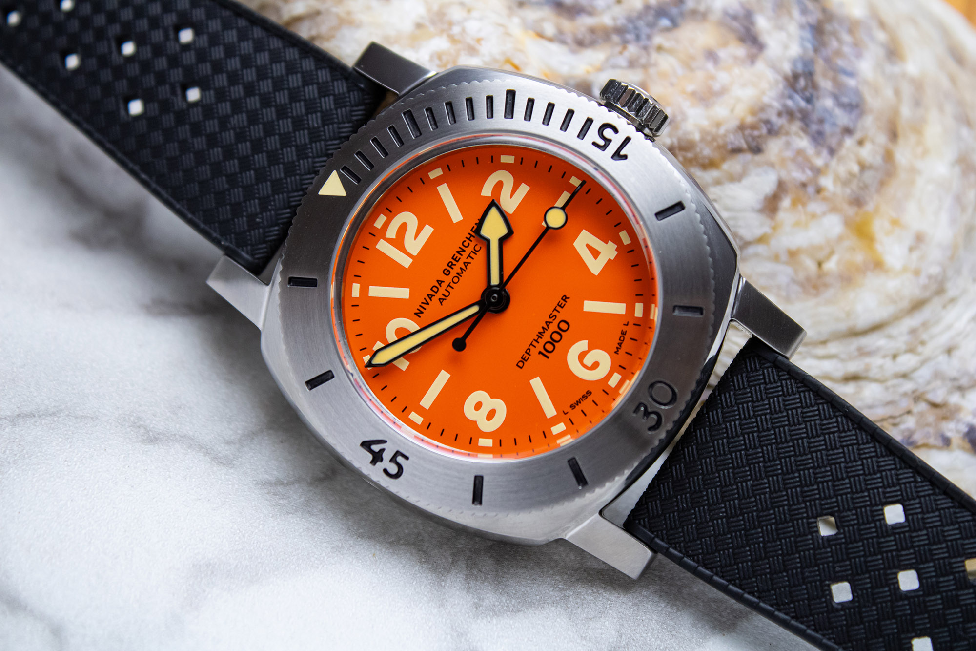 Hands-On: Nivada Grenchen Depthmaster Orange Watch | aBlogtoWatch