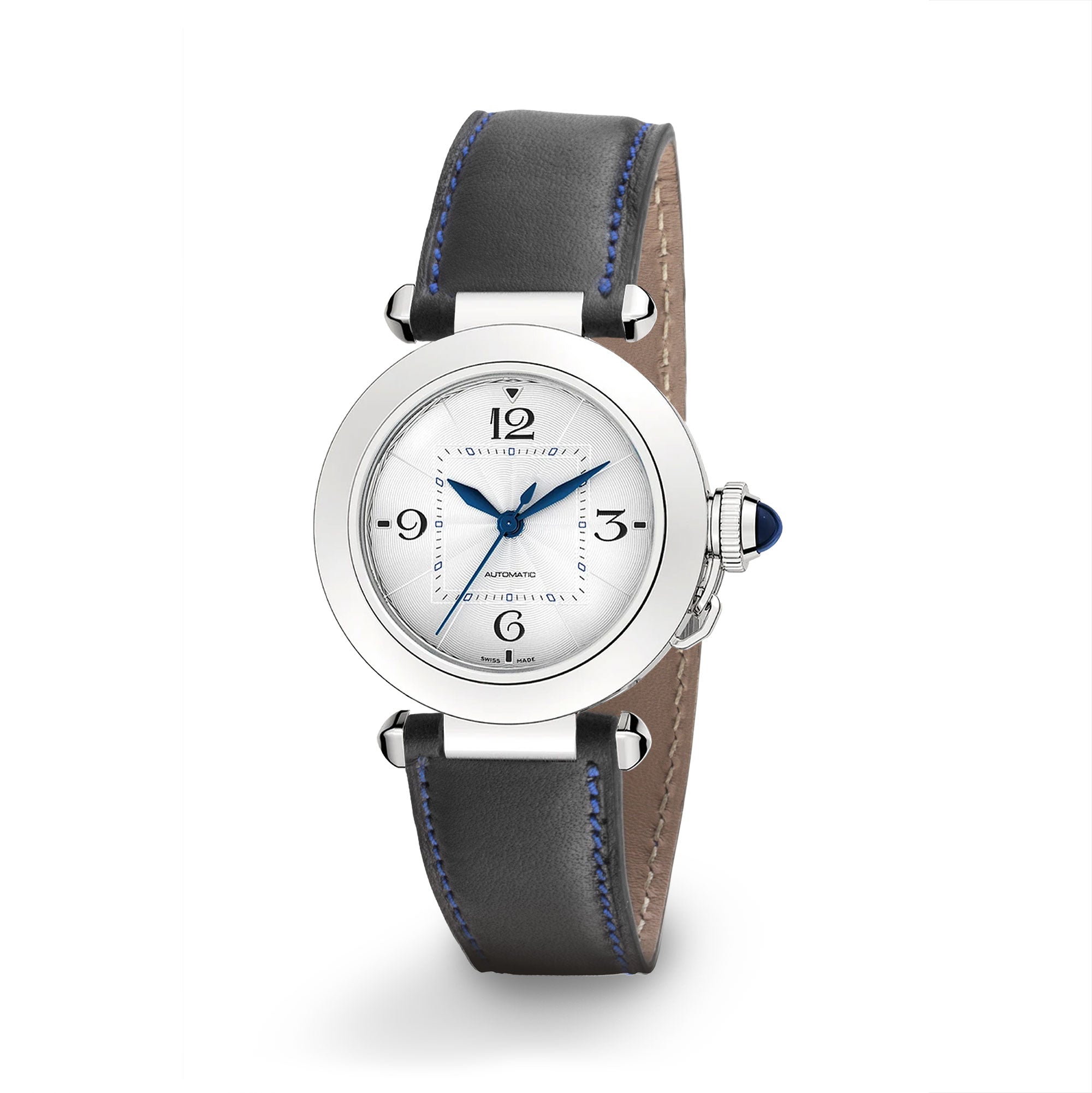 Cartier Pasha用 モレラートレザーベルト 水色 20mm パシャ用 Leather