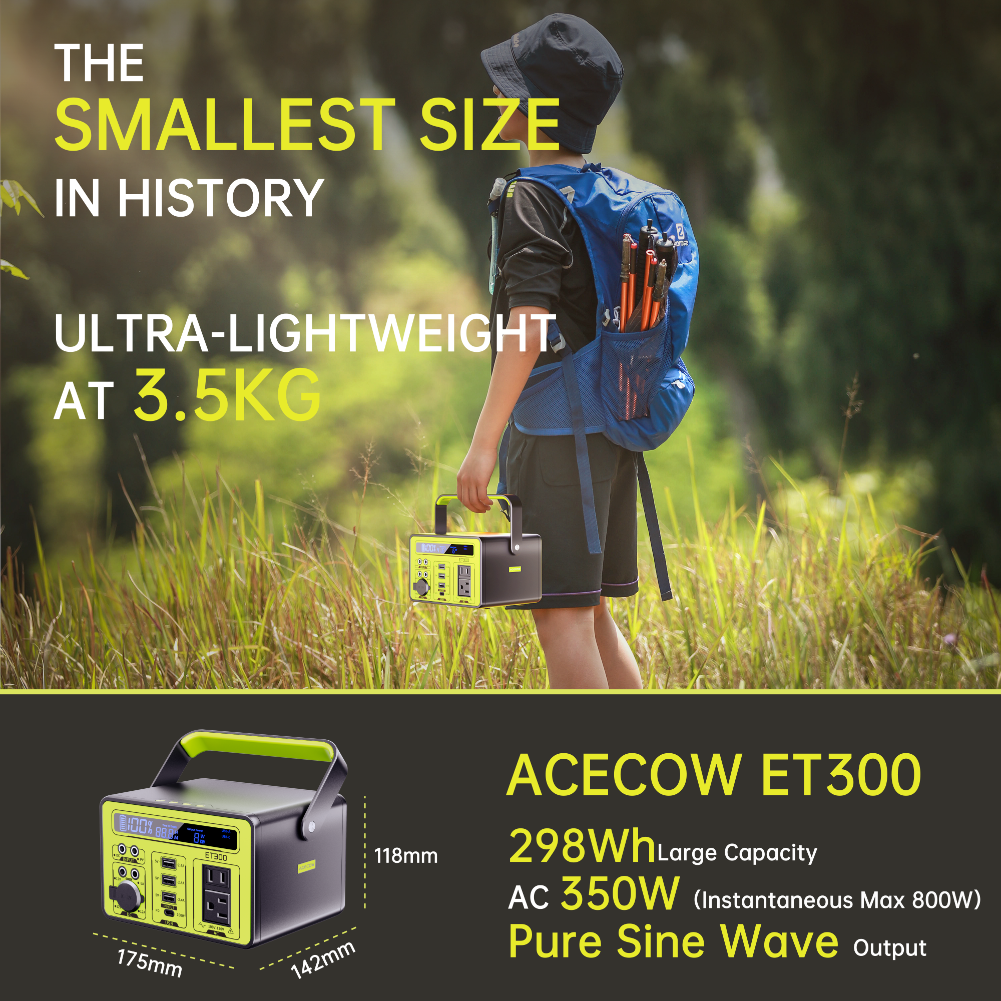 Acecow ET300 Portable Power Station