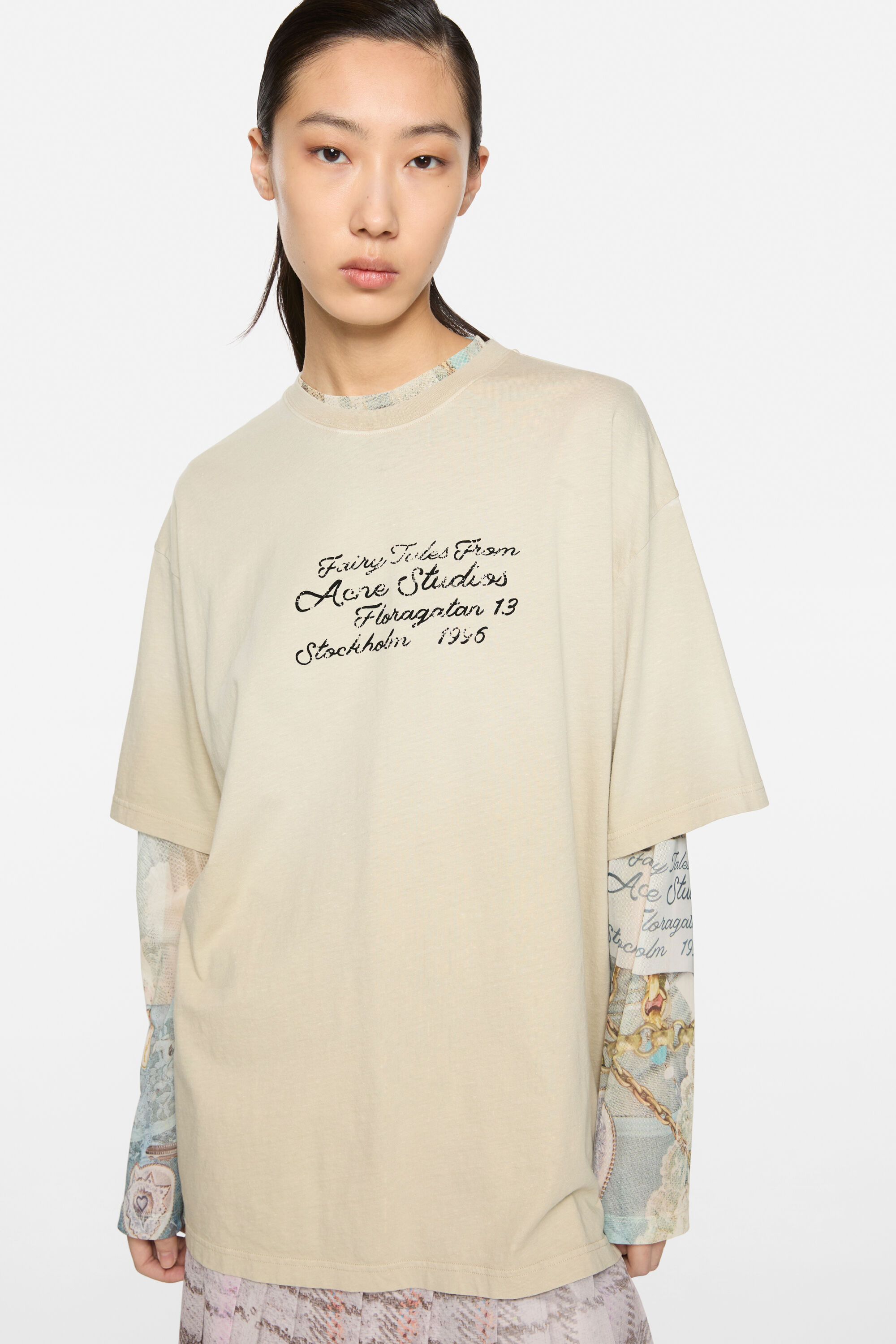 Acne Studios - Logo t-shirt - Oat beige