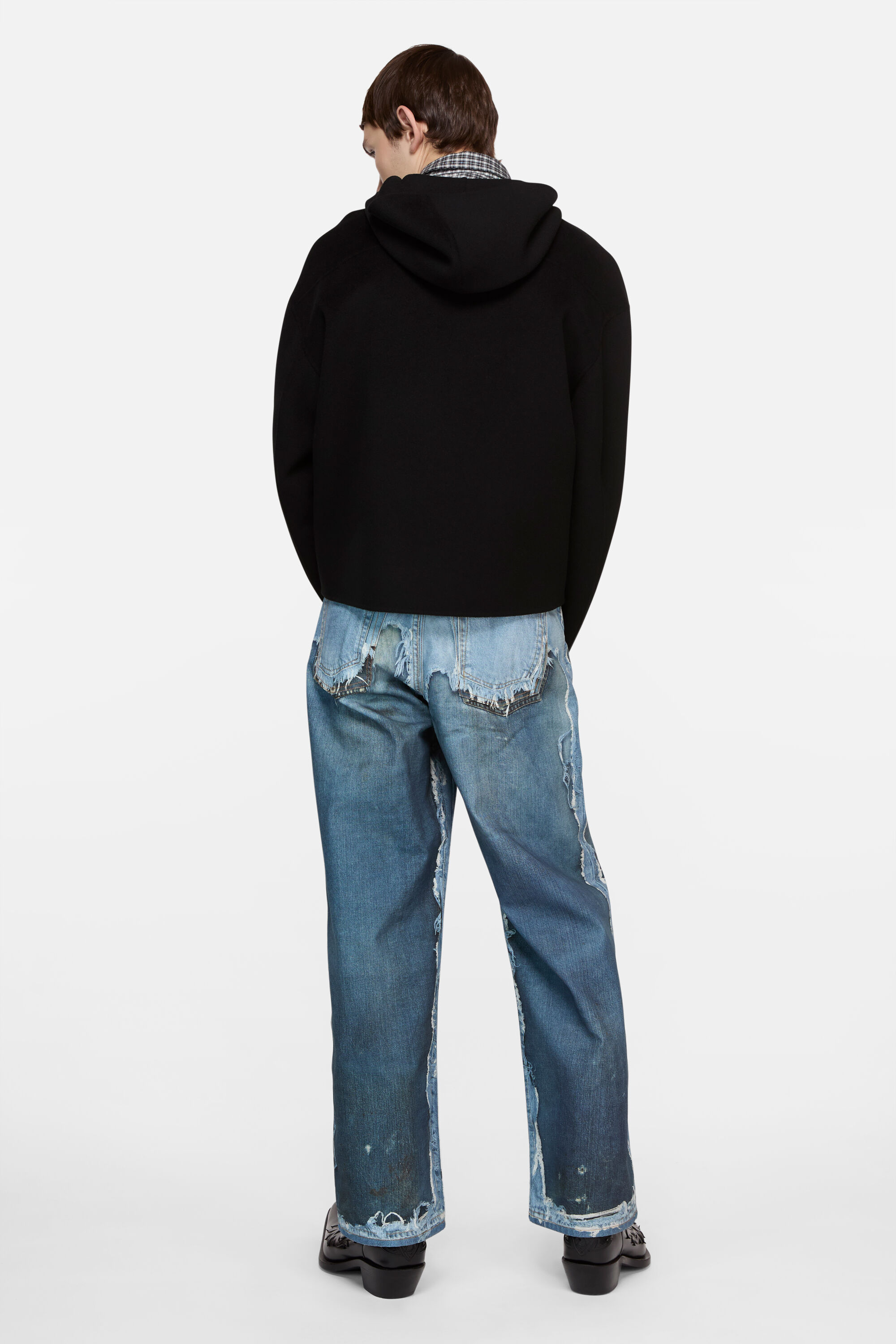 Acne Studios - カシミヤフード付きジャケット - ブラック