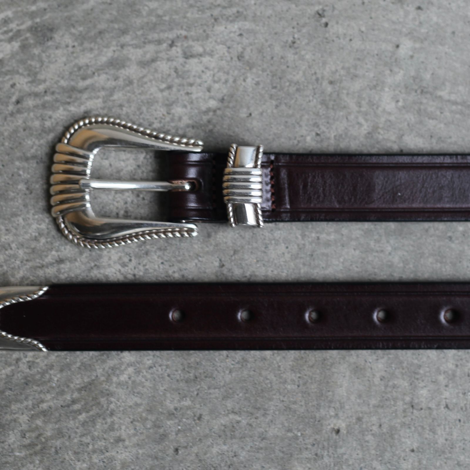 TORY LEATHER - 【残りわずか】3-Piece Silver Buckle Belts(HAVANA