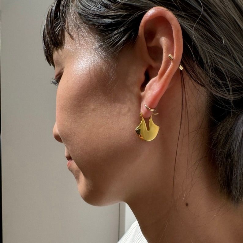 PREEK - 【残り一点】YU-KIN Rotus Slit Earrings(両耳用） | ACRMTSM