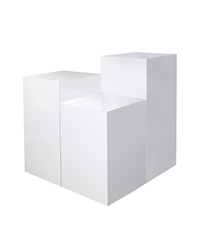 フラット ポイント台（展示台 / 白）｜テーブル・展示台 レンタルなら