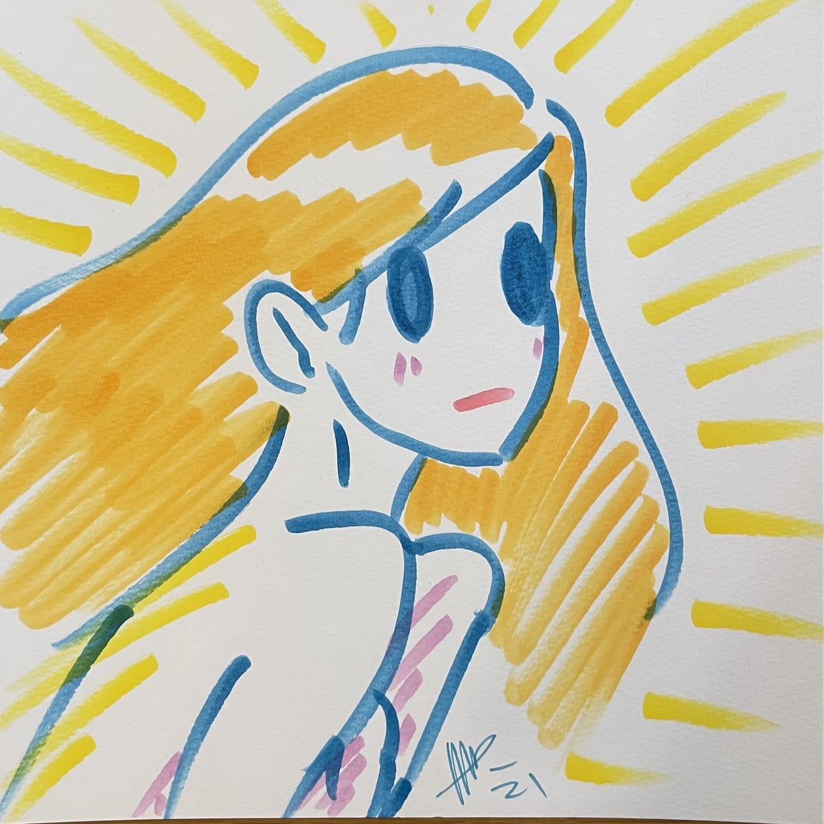 天野タケル 絵画 原画 花 フラワー アート 天野タケル 原画50号「venus