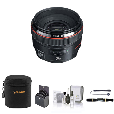 Canon EF 50mm f/1.2L USM Lens with Essentials Kit 1257B002 EK