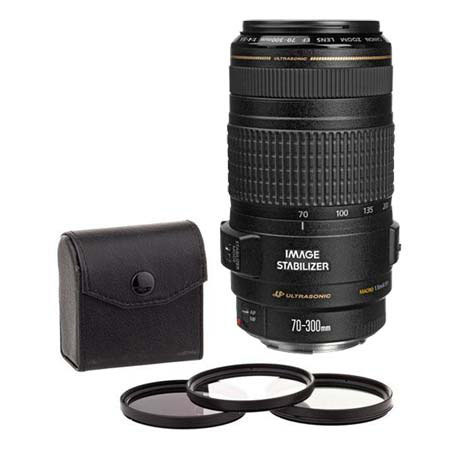 Canon EF 70-300mm f/4-5.6 IS USM Lens, USA with 58mm Filter Kit