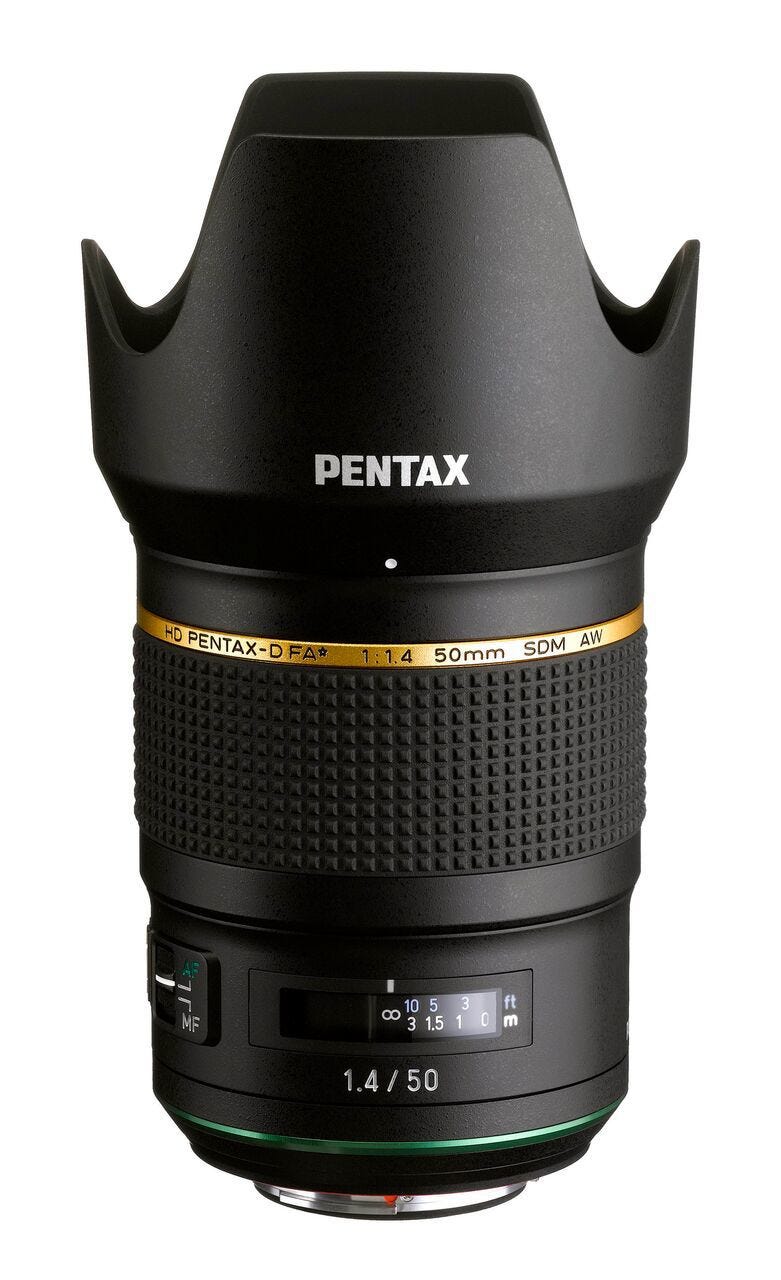 Pentax HD Pentax-D FA 50mm f/1.4 SDM AW Lens, Black 21260 - Adorama