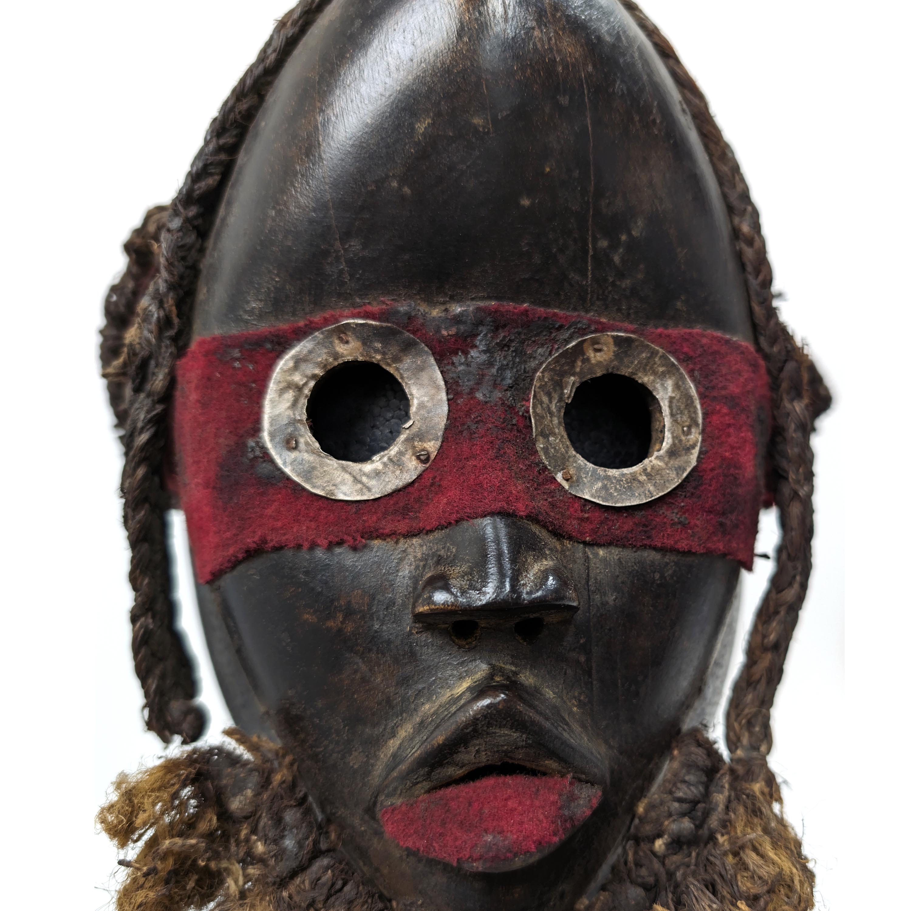 ダン族マスク 23cm アフリカンアート 仮面 （p700-01） - アフリカ雑貨