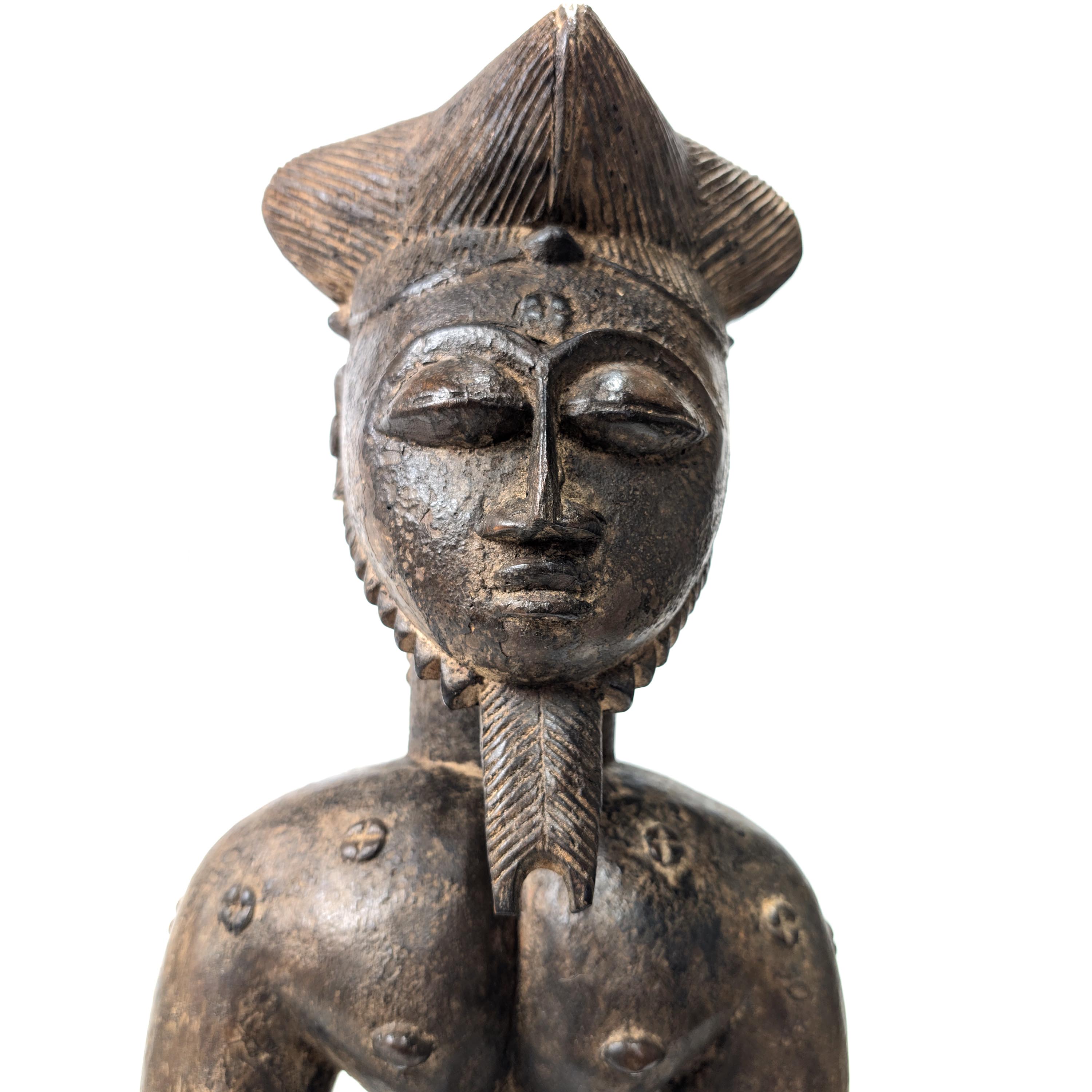 ドゴン族 双頭像】アフリカ 木彫 彫刻 豊穣と調和 インテリアアート