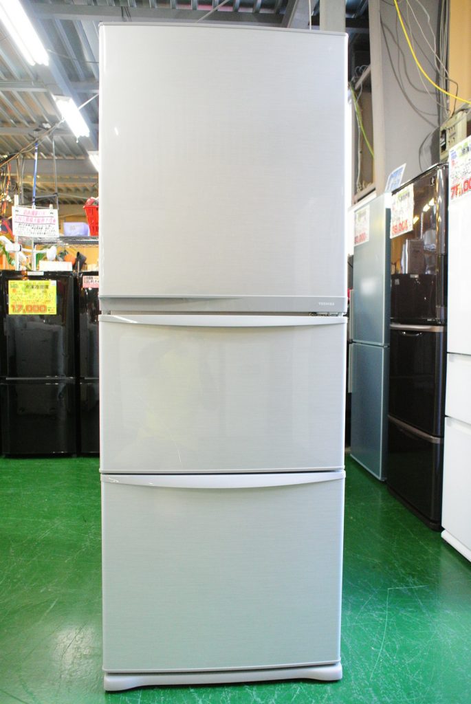 東芝 TOSHIBA 3ドア冷蔵庫 GR-E34N。当店不具合時返金保証3ヶ月付き。