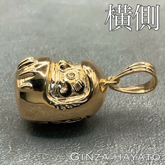 だるま 御守り ペンダントトップ K18 ＊ 縁起物 18金 達磨 ダルマ