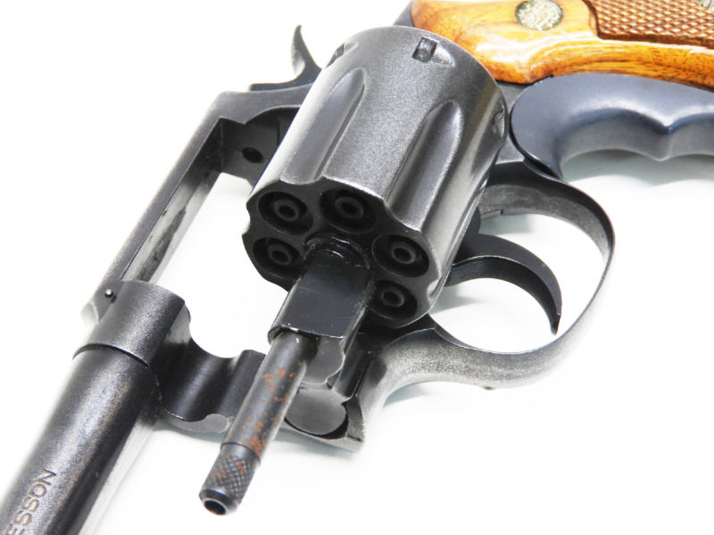 コクサイ S＆W M10 24k モデルガン 木製グリップ＋レザーホルスター