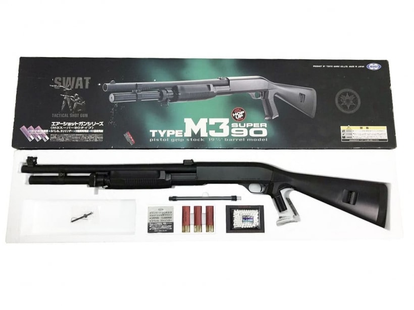 M3 スーパー90 エアソフトショットガン 東京マルイ 弾丸、ケース付き