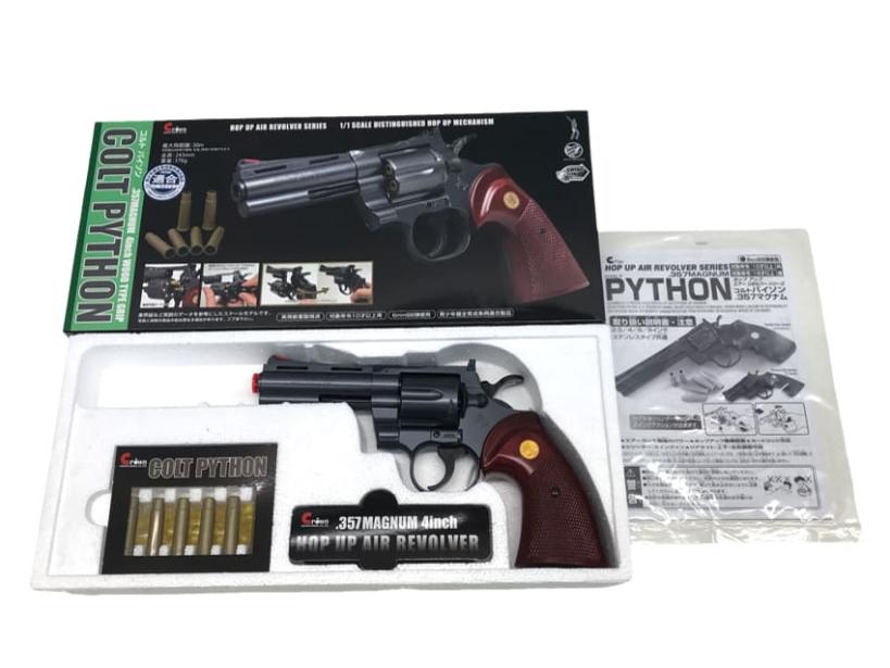 クラウン] コルト パイソン 4インチ ウッドタイプグリップ (新品)の