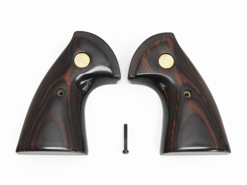 アルタモント] コルトパイソン用 木製グリップ スムース オーバー