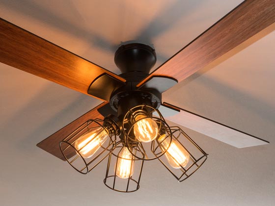 エジソンランプ付き ヴィンテージシーリングファンライト reflet