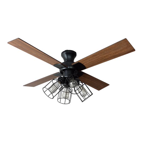 エジソンランプ付き ヴィンテージシーリングファンライト reflet