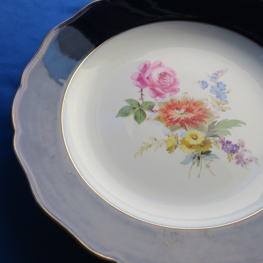 一級品】マイセンのコバルトブルー皿（24.5cm） - 貴人たちのマイセン