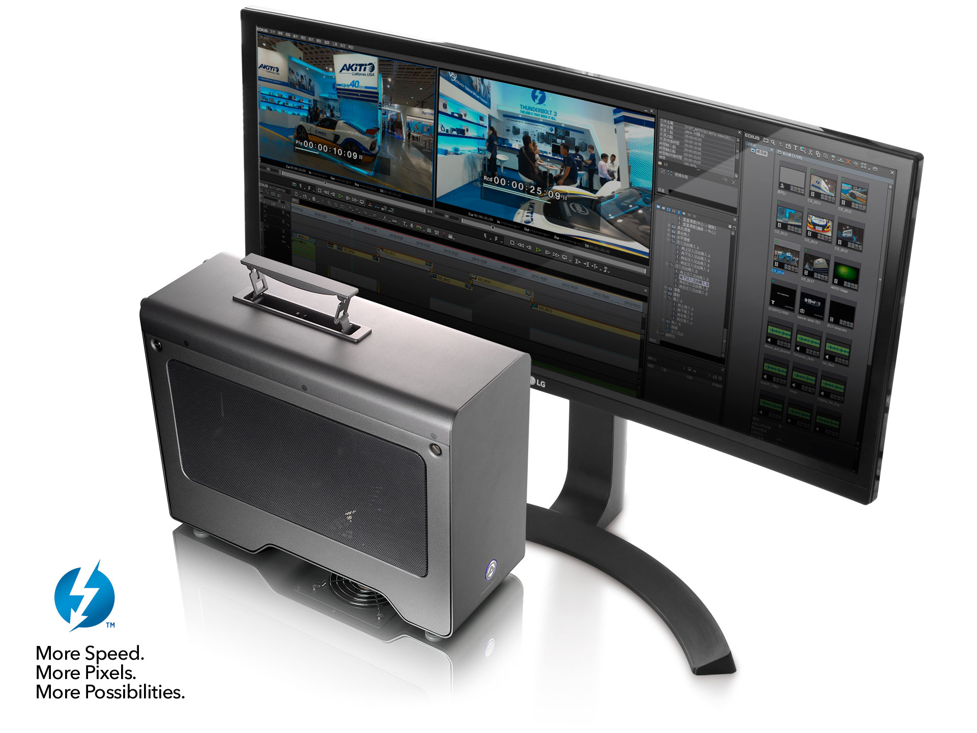 Node Pro - Thunderbolt 3 PCIe Expansion Chassis with PD | AKiTiO