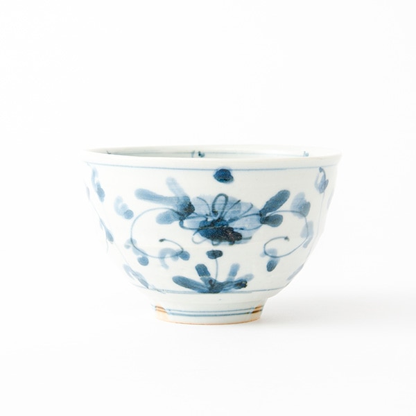 茶道具 唐物 染付茶碗 仕服 時代物(K-LC871)