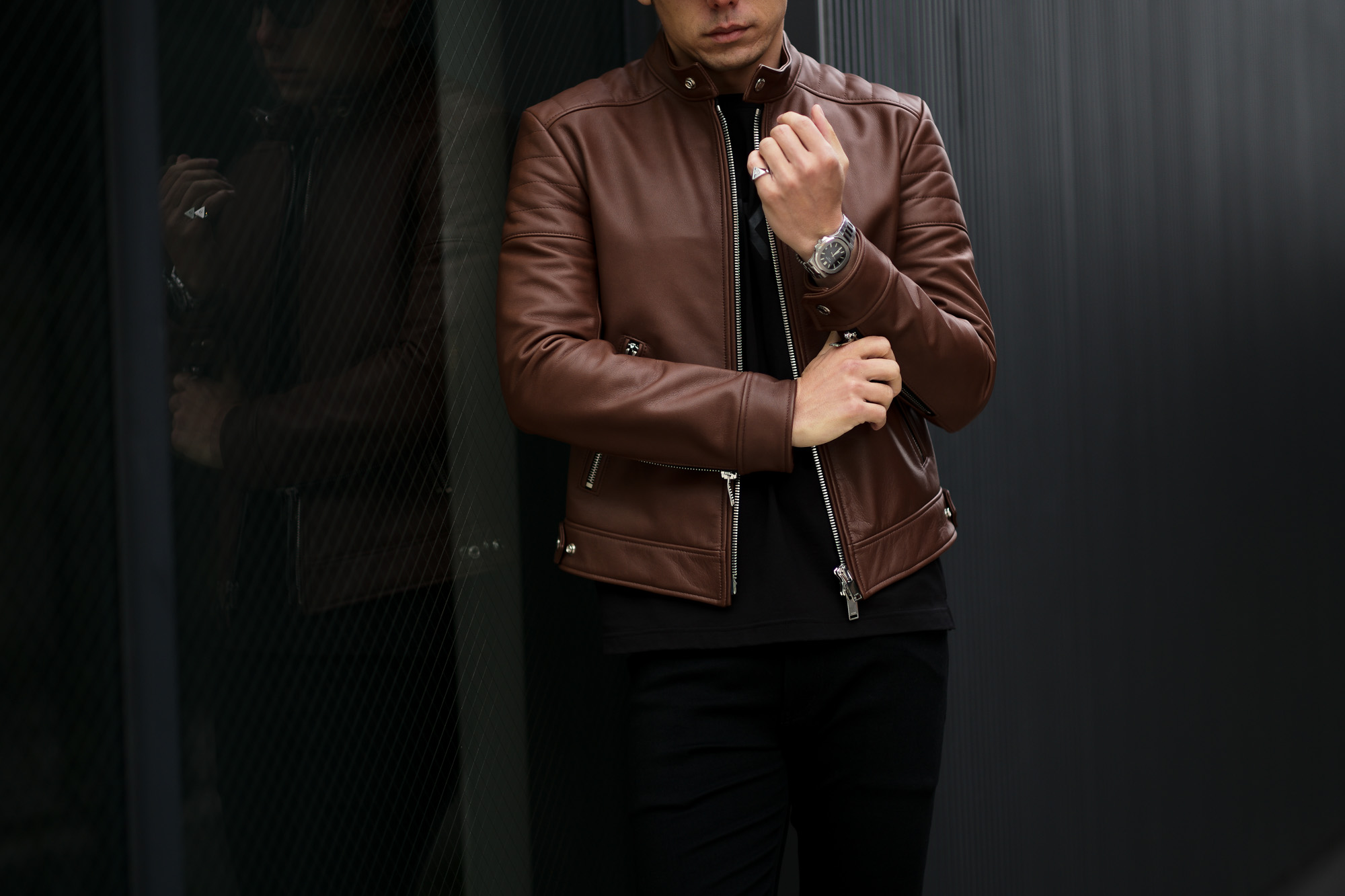 FIXER F2 シングルライダースブラウン48