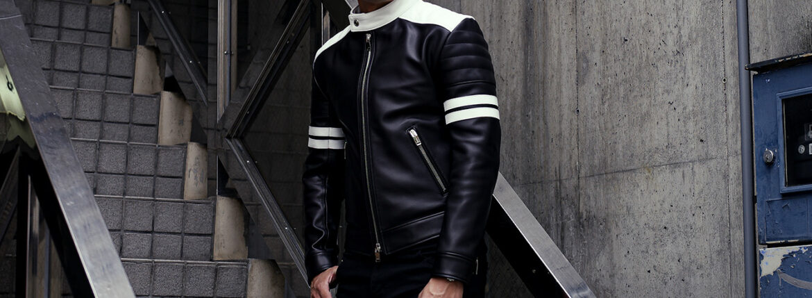 FIXER ブラック シングルライダースジャケット FIXER フィクサー