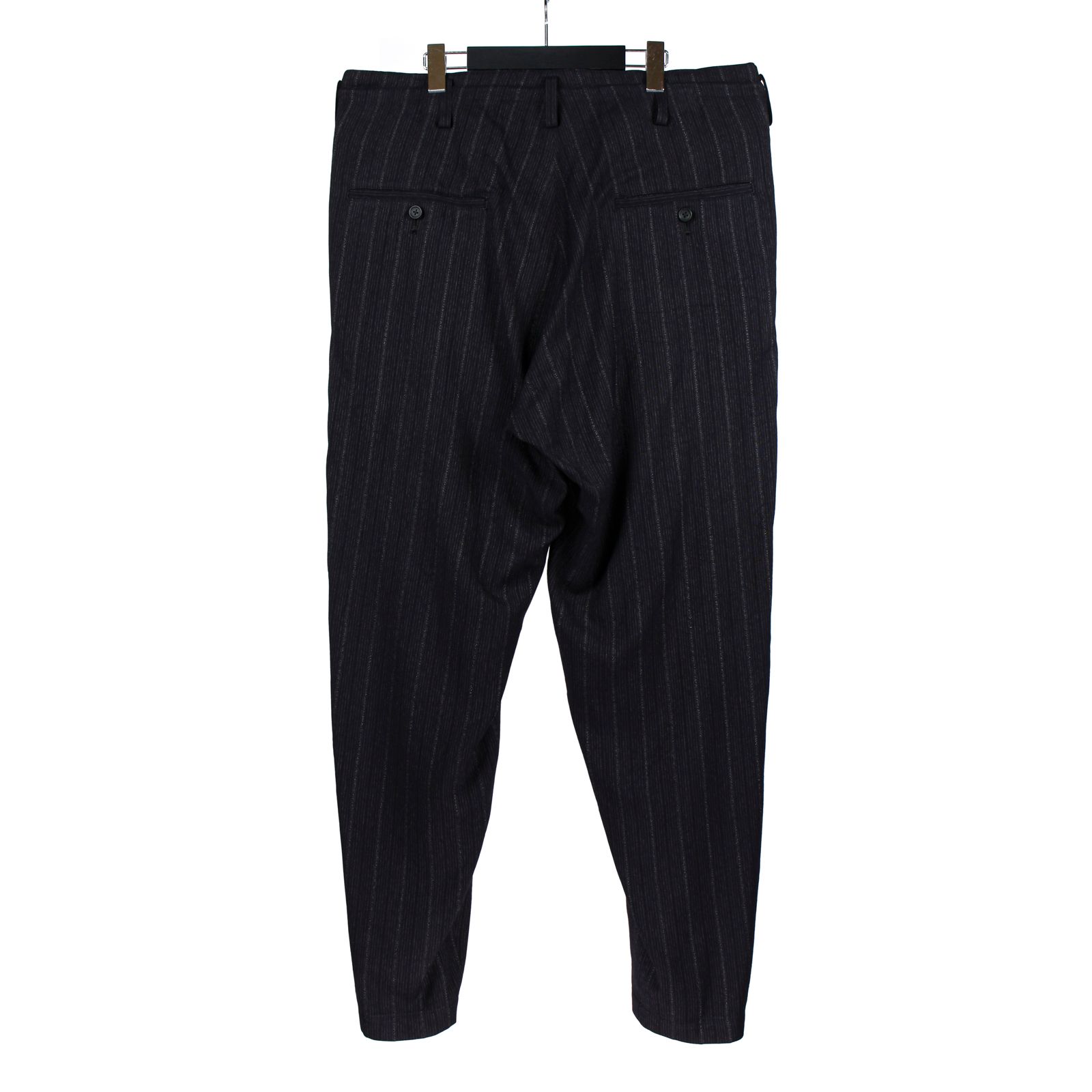 ☆希少 16ss 多素材ストライプネイビーパンツ yohjiyamamoto ☆希少