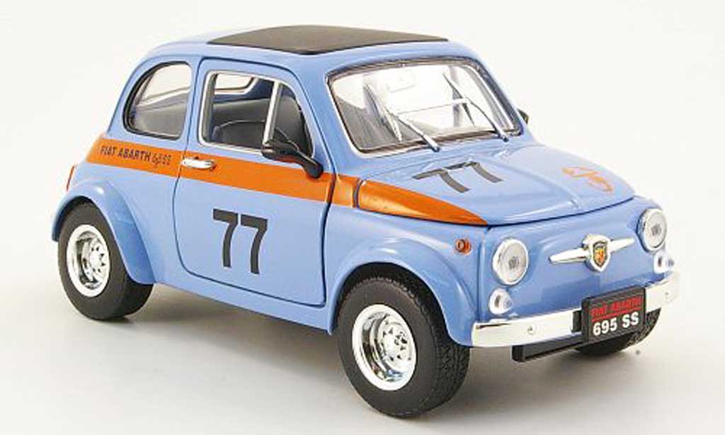 Diecast model cars Fiat 500 Abarth 1/18 Mondo Motors Abarth grey