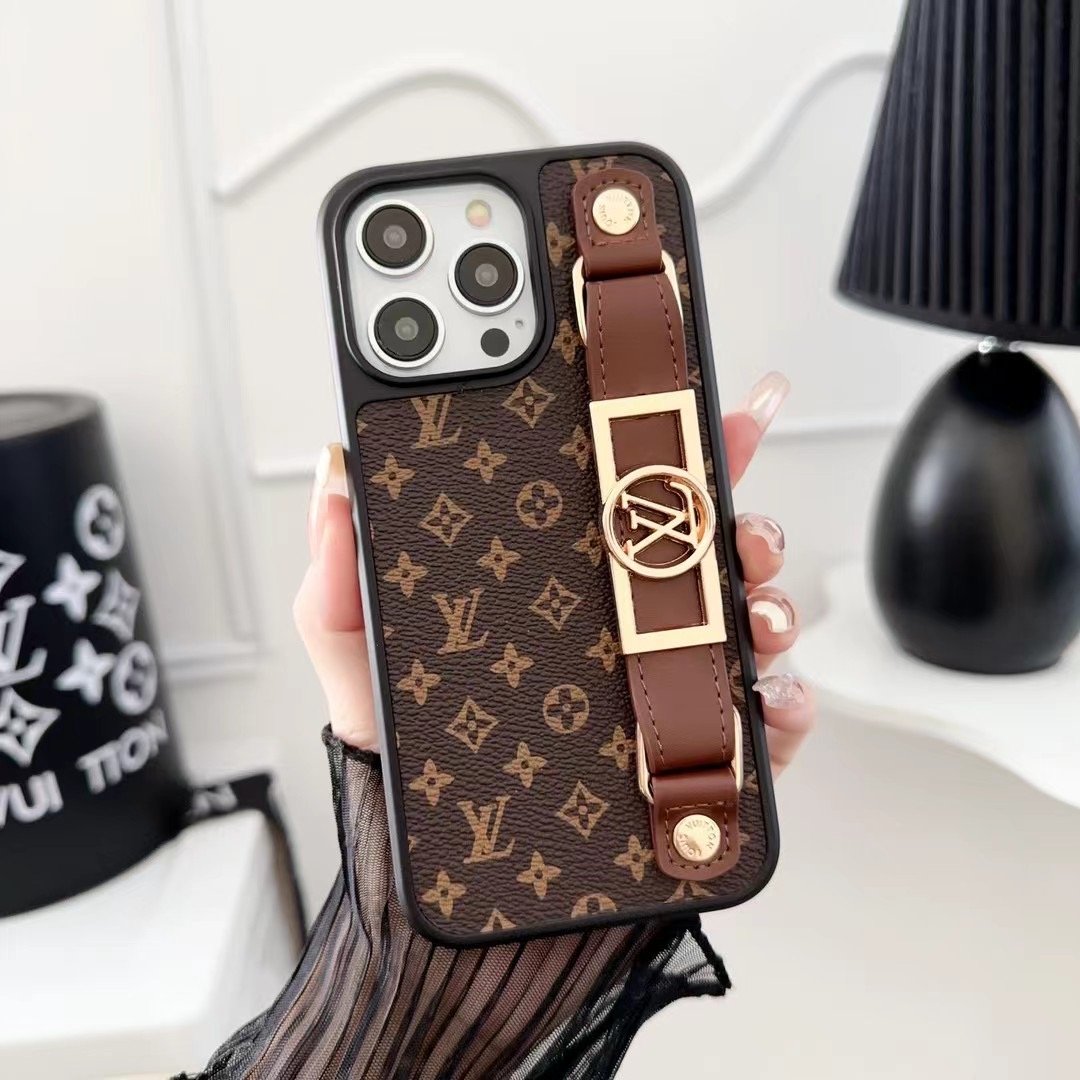 Louis Vuitton iPhone 16 Pro Max Case With Strap Handle LV Logo |