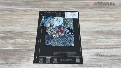 5-IDG-HDPT3 リネン ID抜染手捺染 インディゴ抜染[生地] 北高/オークラ