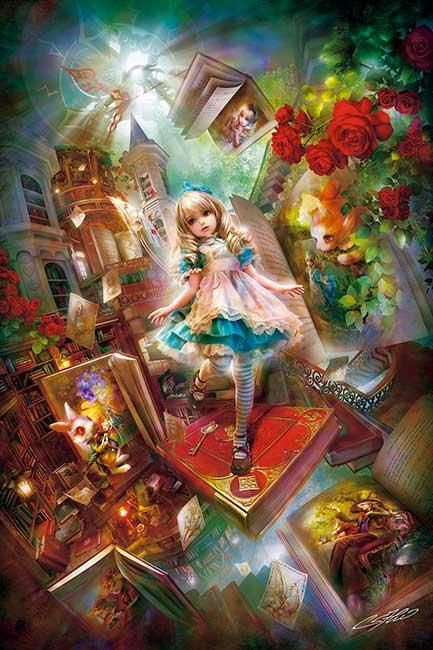 アート・イラスト | SHU（シュウ） | 光るジグソーパズルのアップル