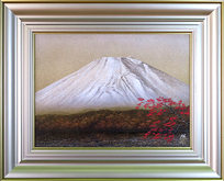 清水規さんの原画 日本画家 清水規「三井寺錦秋」シルクスクリーン