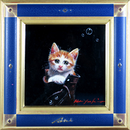 お値下げ。 八代亜紀 、真作油彩画。 ブーツの中で。3Sサイズ。 お