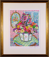 レスリーセイヤー シルクスクリーン フラワーファンタジー レスリー