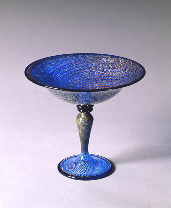 岩田藤七(1893-1980) 美しい「ガラス抽象画大皿」アート絵皿