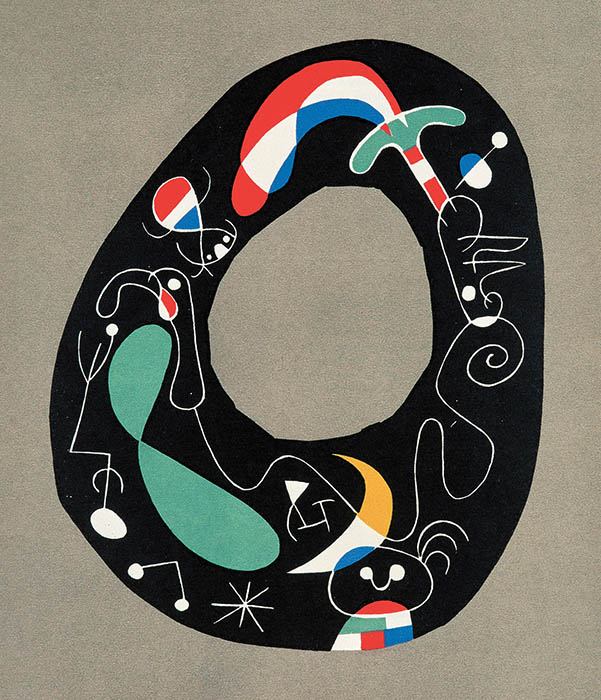 真作保証】ミロ 作 ジャック・プレヴェール 1956年 リトグラフ