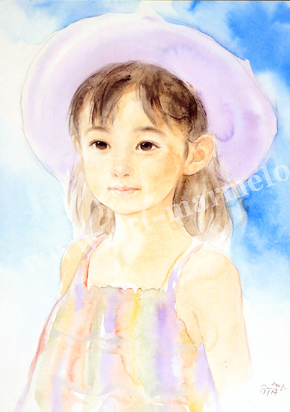 絵画 水彩画 原画 少女 おおた慶文 「バラのかくれんぼ」 ❗️緊急