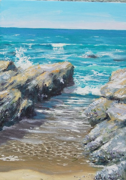 真作】絵画 日本画 静寂の中の微笑 柔らかな色彩の幻想的